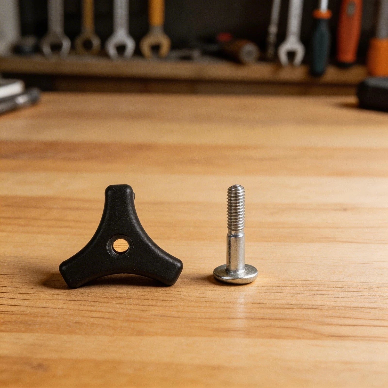 Replacement Handle Bolt and Triangle Knob Nut for Lawn Mowers (Most Models)
