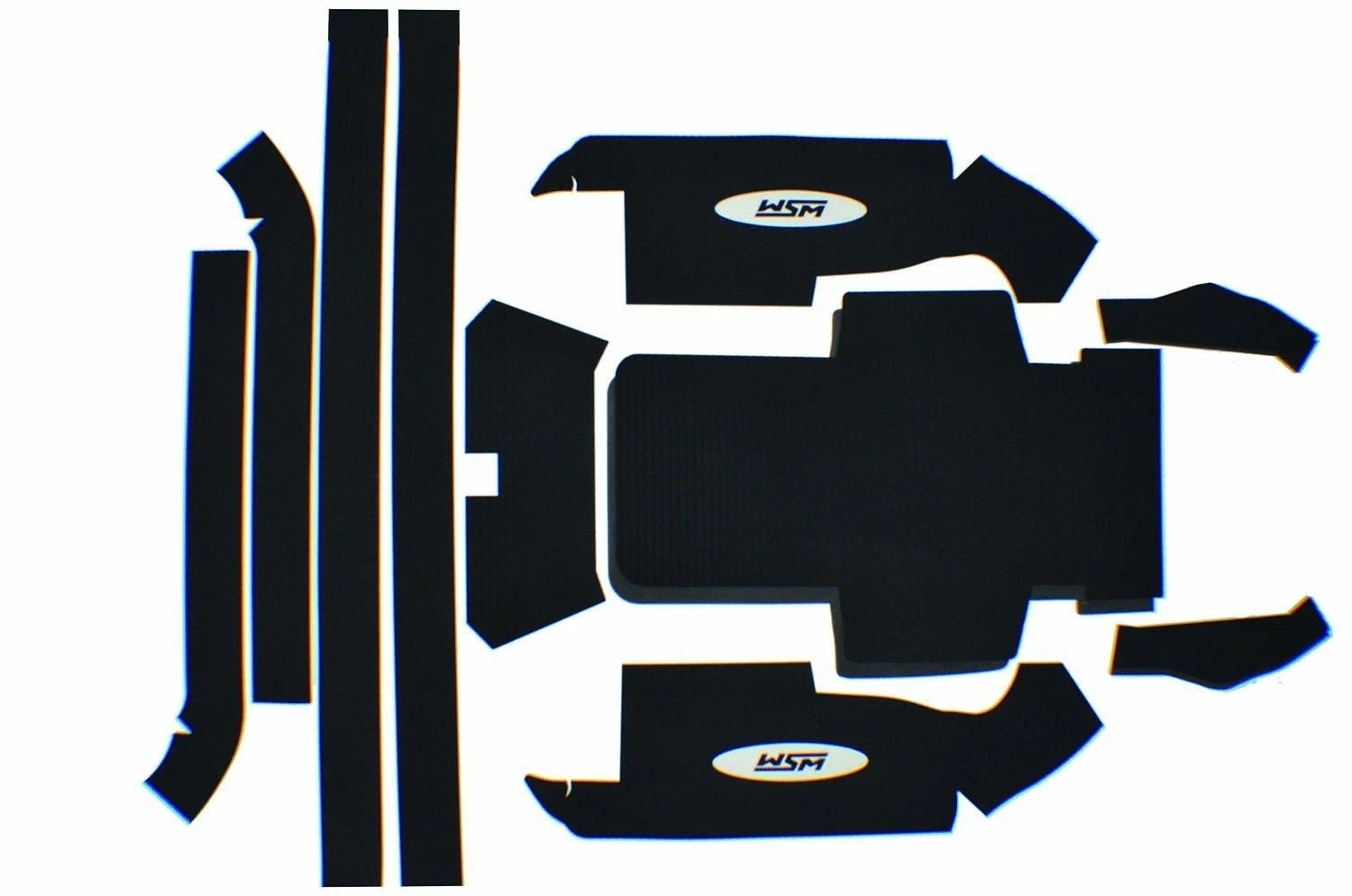 WSM Traction Mat for Kawasaki 750 SX/SXI Freestyle (1992–2002) - Black - 012-101-01BLK