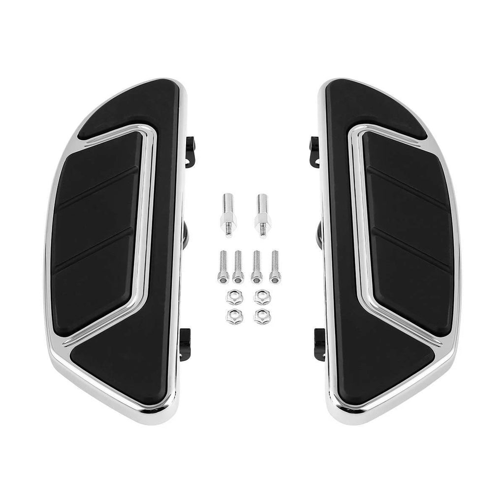 Chrome/Black Front Driver Floorboard for Harley Road King Glide (1986–2022)
