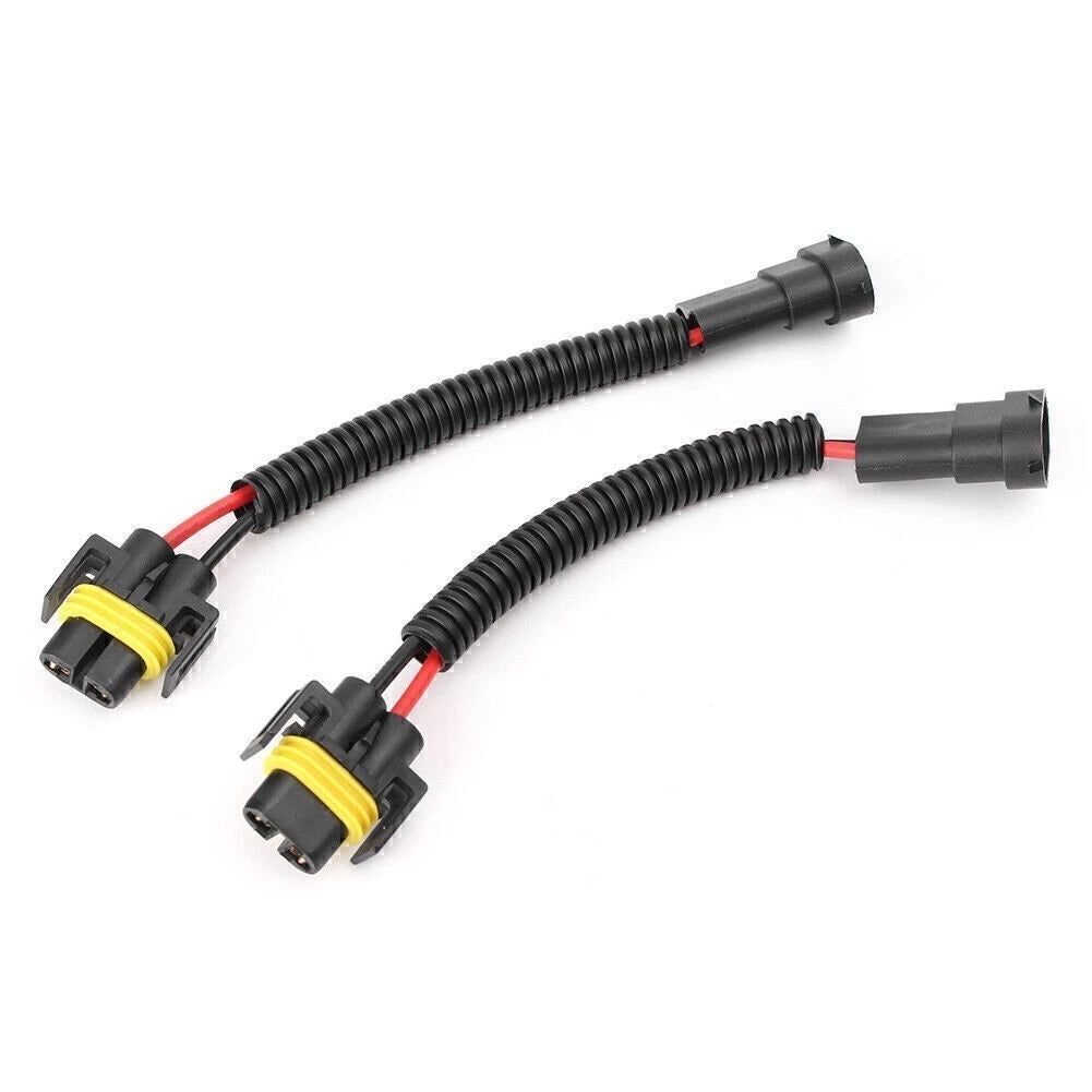 2X Headlight Fog Light H11 H8 Extension Wiring Harness Socket Connector