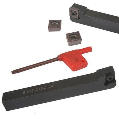Holder Bracket Lathe Tool Cutter for SCLCR1212H09 with 10pcs CCMT09T304-PM Insert
