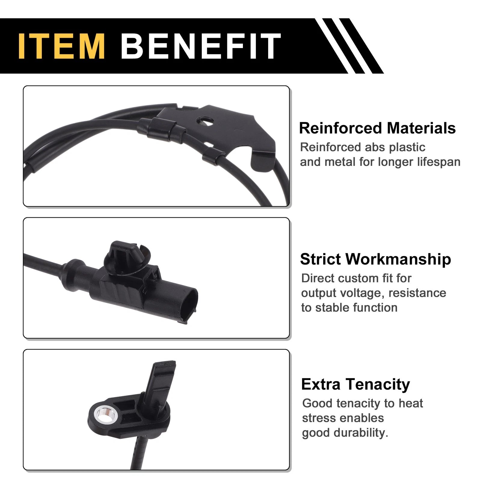 ABS Wheel Speed Sensor Left Front Replacement for Toyota Hilux (2015–2018)
