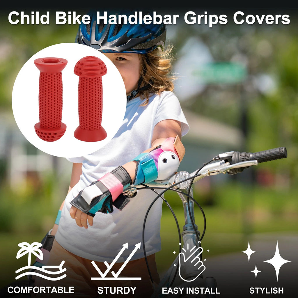 Handlebar Grip Covers 100mm Soft Boy MTB End Grips Protector for Boy Bike