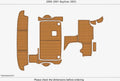 EVA Foam Faux Teak Deck Flooring for Bayliner 2855 (2000)