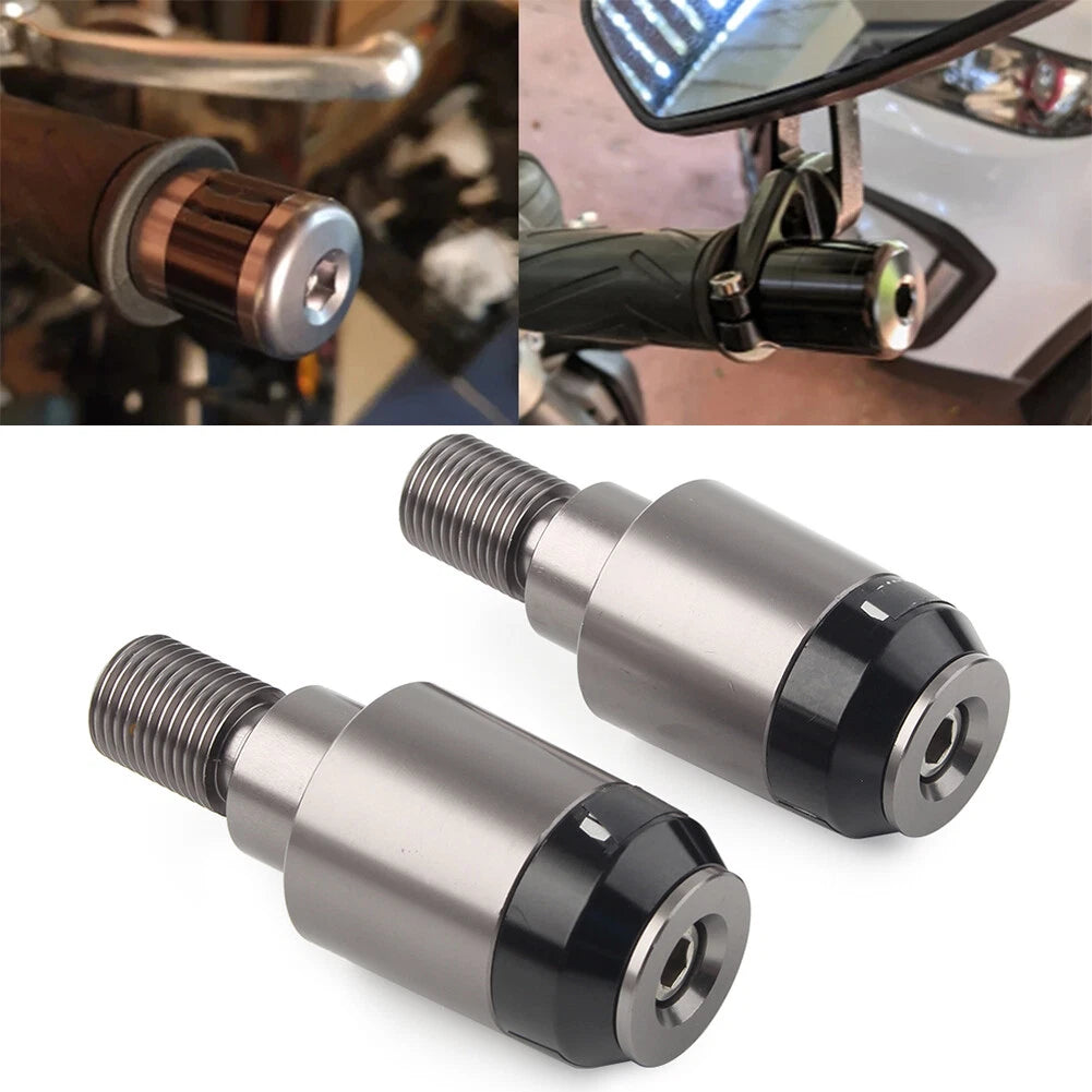 CNC Titanium Handlebar Grips Plug Ends for Yamaha XSR900 (2016–2023)