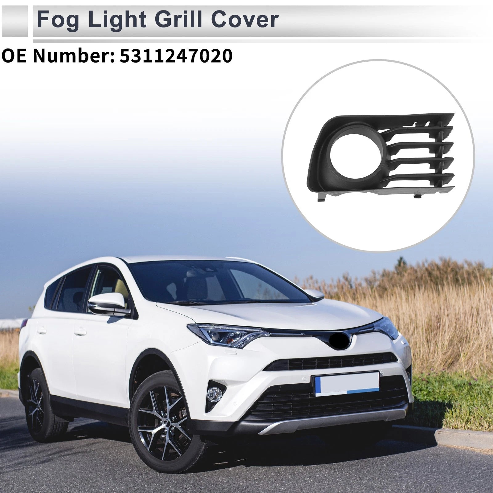 Front Right Fog Light Grill Replacement for Toyota Prius (2004–2009)