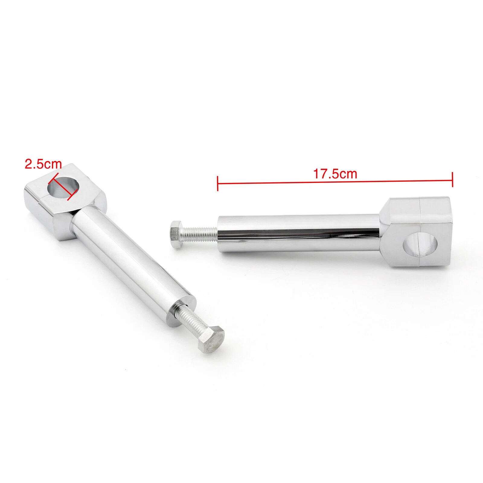 Set of 2 Chrome 6" Motorcycle Handlebar Risers for 1" Bar UK T9