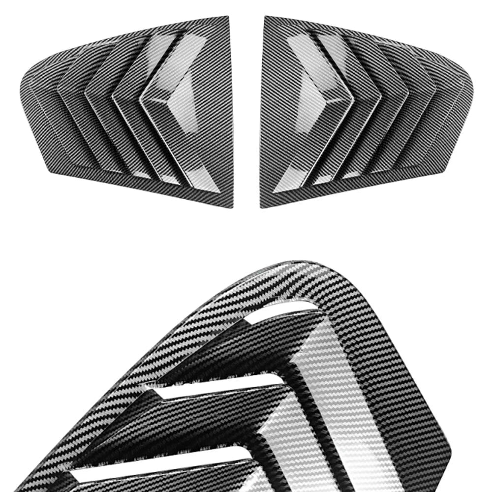 Set of 1 Carbon Look Rear Window Louver Shutter Cover for BMW 5 Series (2018–2023)