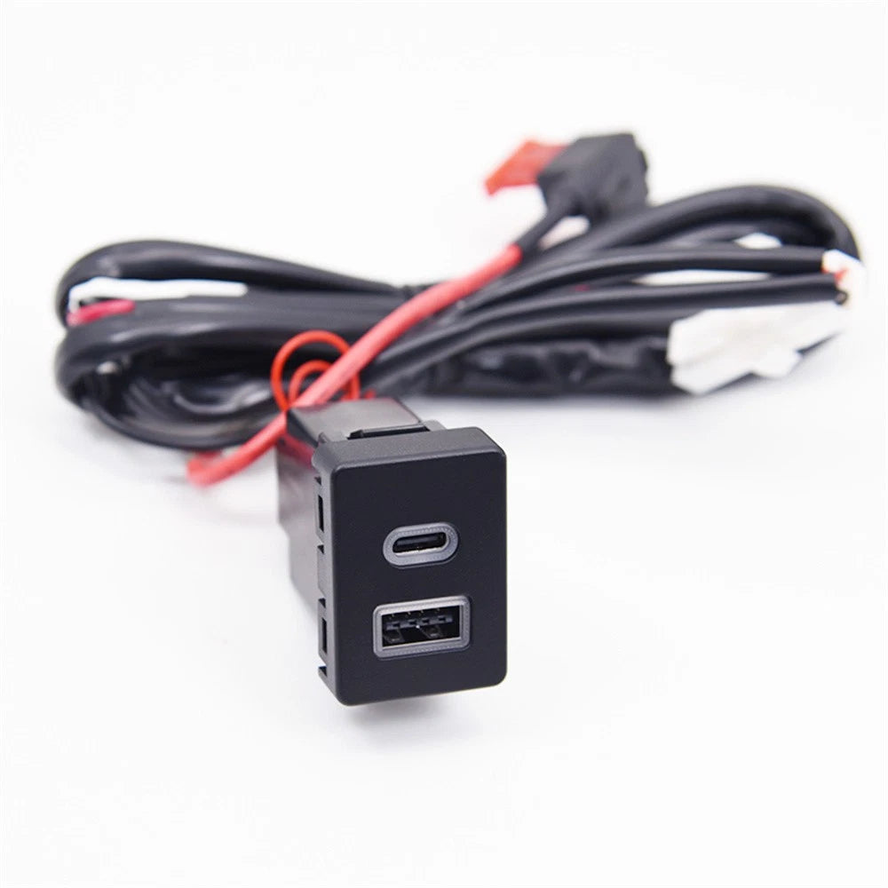 18W Car Charger Type-C + QC3.0 for Ford Transit