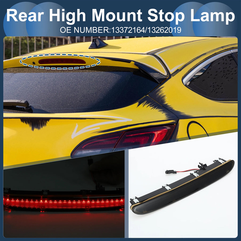 LED Third Brake Light for Opel Astra J (2009–2017) Black Housing