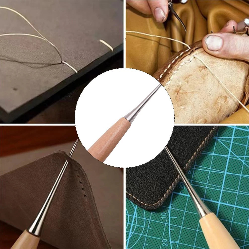 Round Hole Punching Awl for Leather Craft and Sewing Projects