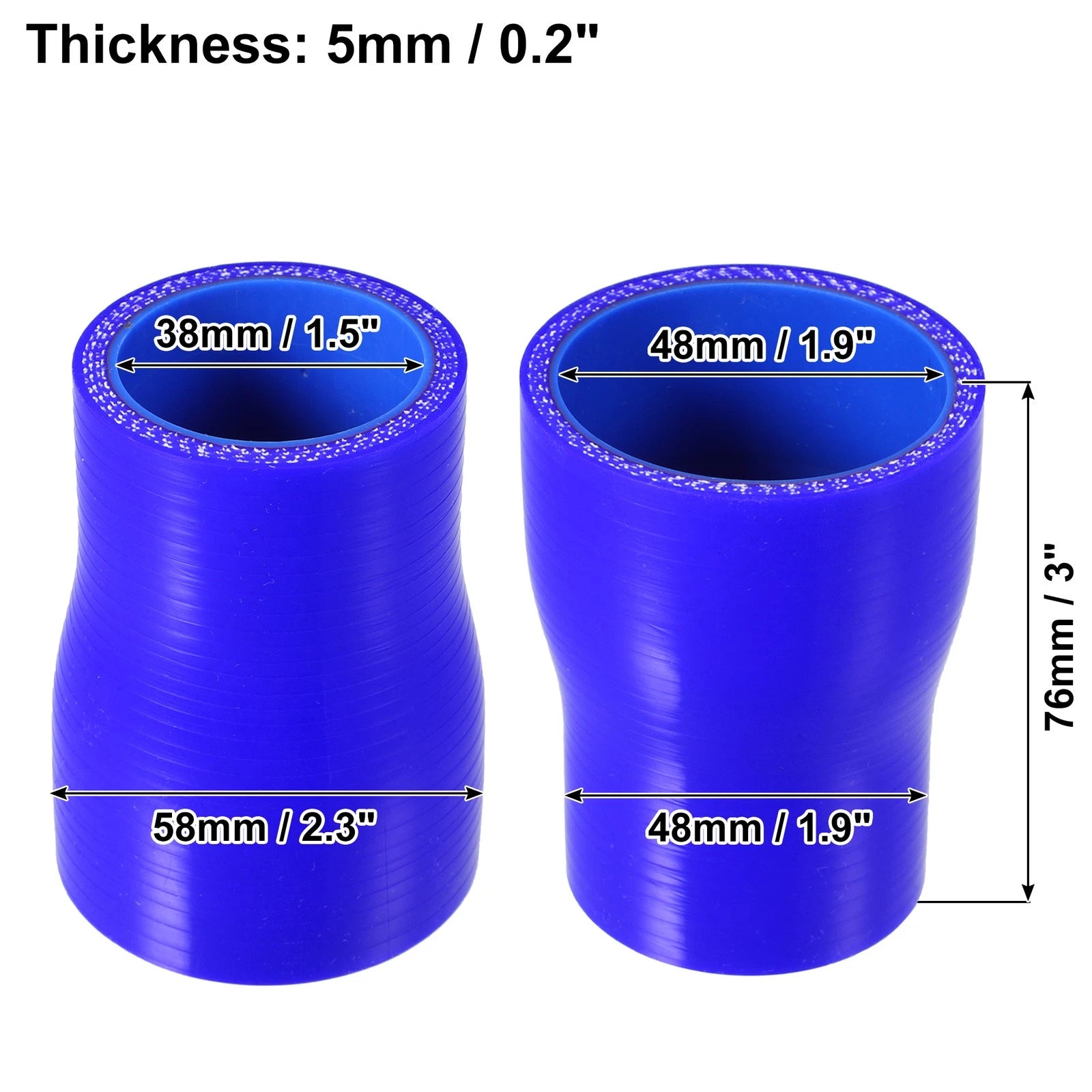 38-48mm Silicone Hose Coupler for Intercooler Tube (Universal)