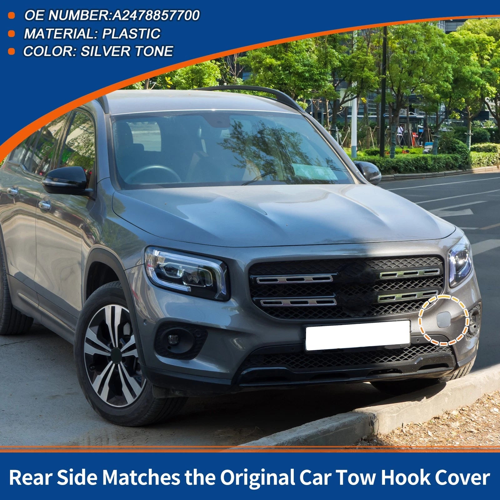 Tow Hook Cover Front for Mercedes GLB X247 (2020–2025)