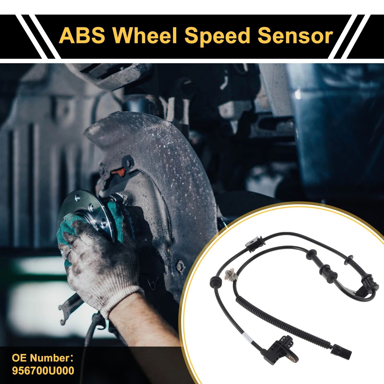 ABS Wheel Speed Sensor Front Left for Hyundai Accent (2010–2021) OEM Replacement