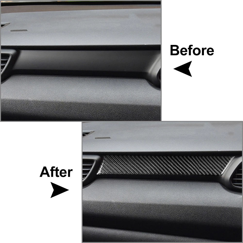 Carbon Fiber Co-pilot Dashboard Cover Trim for Hyundai Veloster (2019–2023)