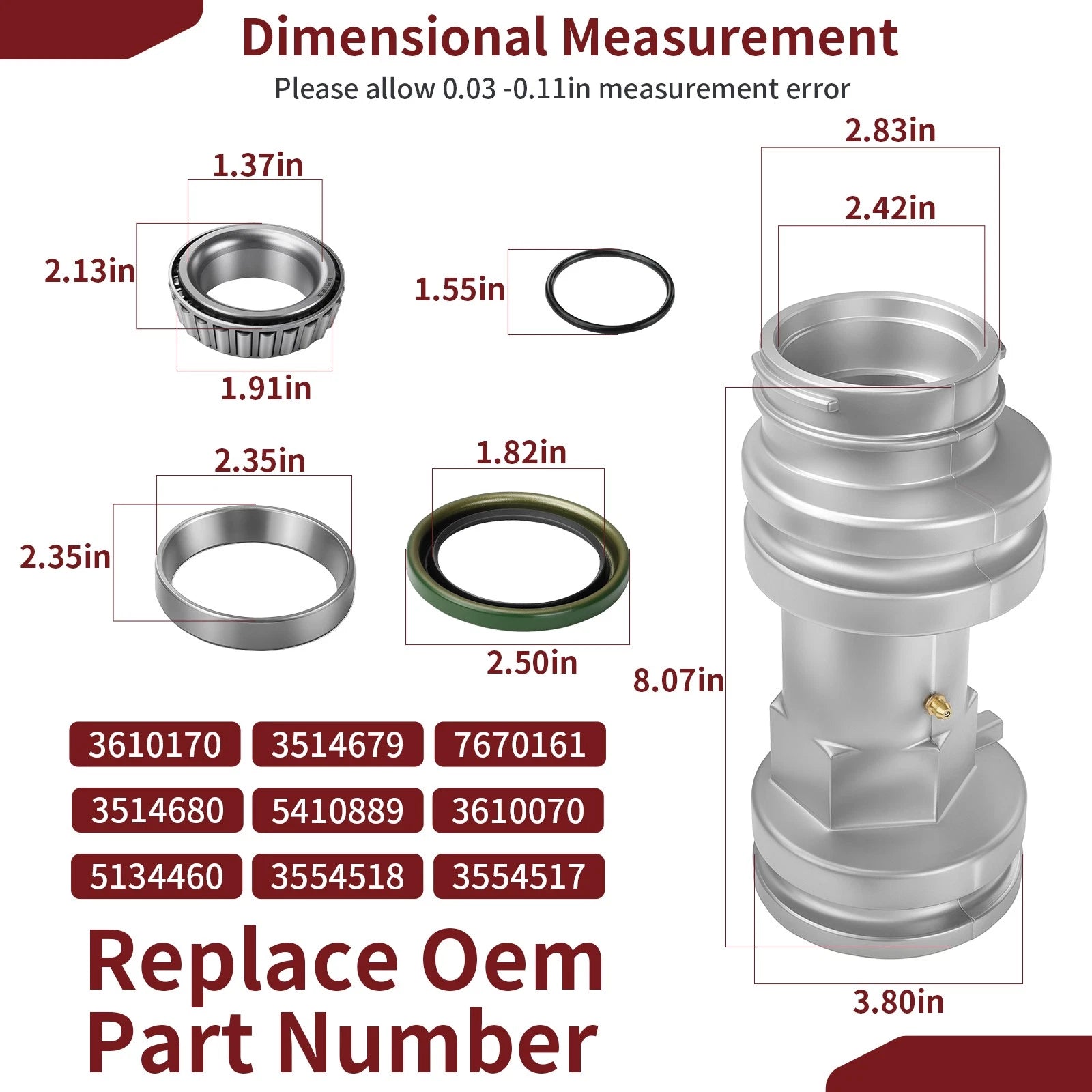 Rear Hub Repair Kit for Polaris Scrambler 500 4x4 (2005–2012)