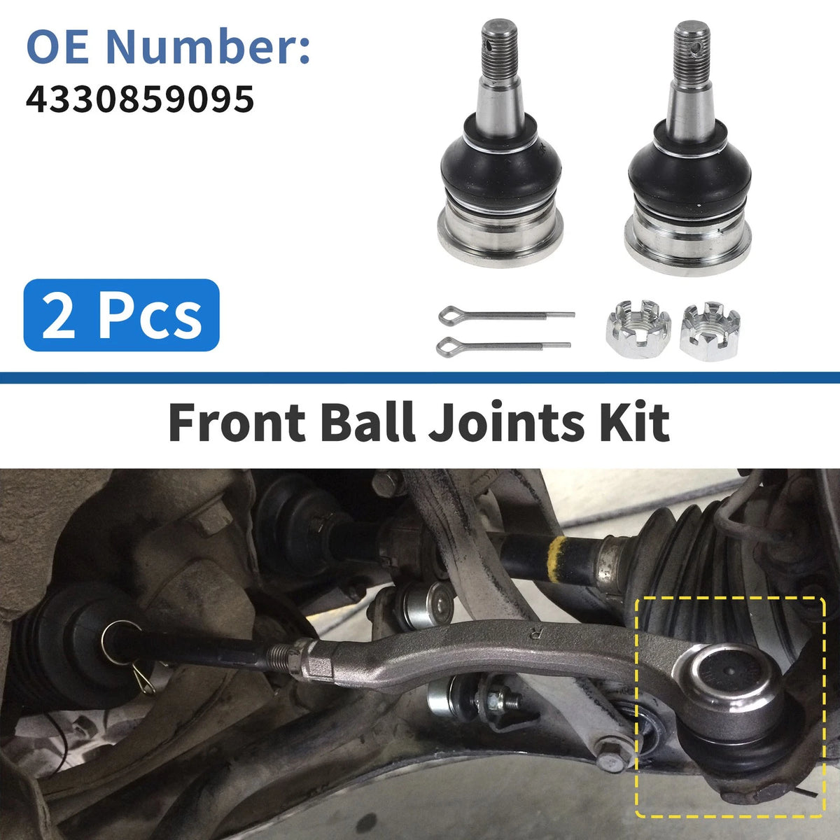 2X Front Lower Ball Joints for Toyota Yaris (1999–2005) No. 4330859095