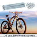 Bicycle Spoke Nipple Set 207mm Carbon Steel Galvanized for 12G Spokes