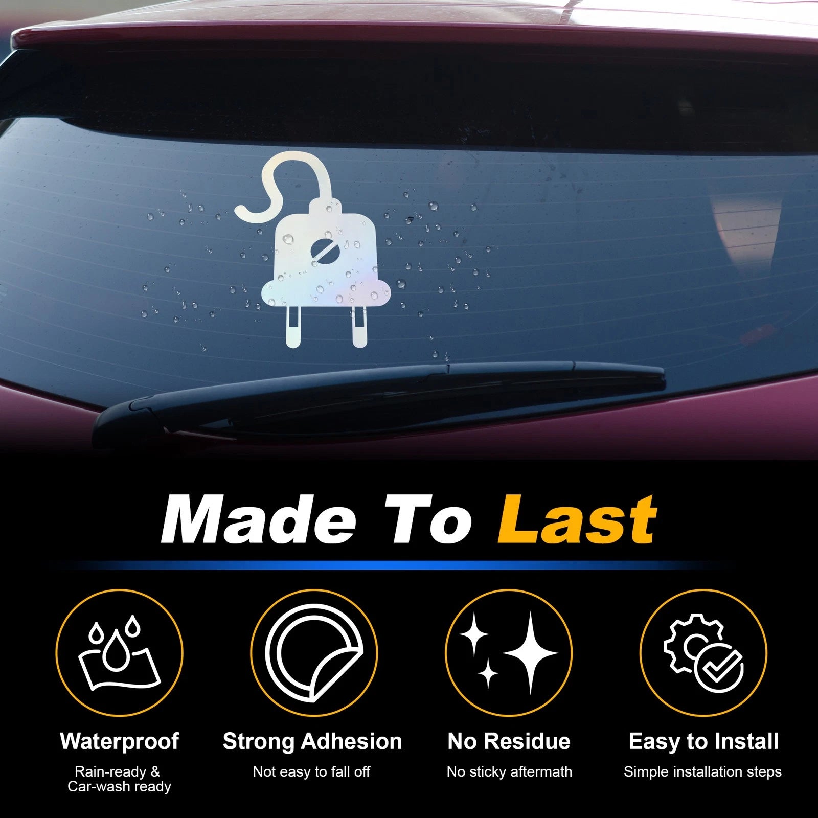 Reflective Bumper Decal for - Colorful Laser Plug