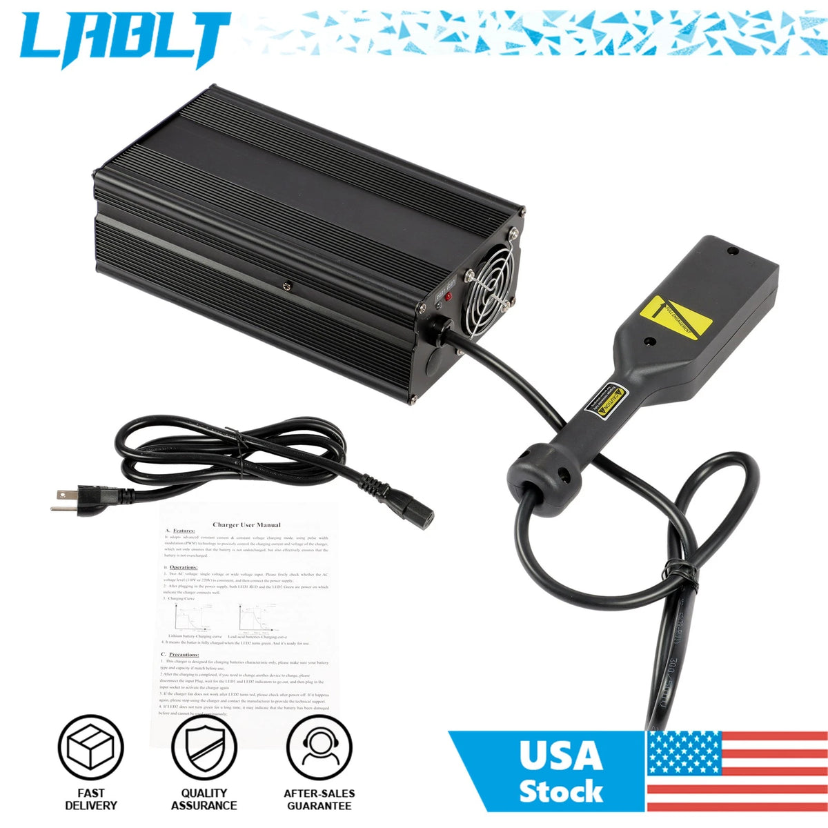 D-Style Plug for EZGO TXT Golf Cart (1996–Present) 36V 20A Charger