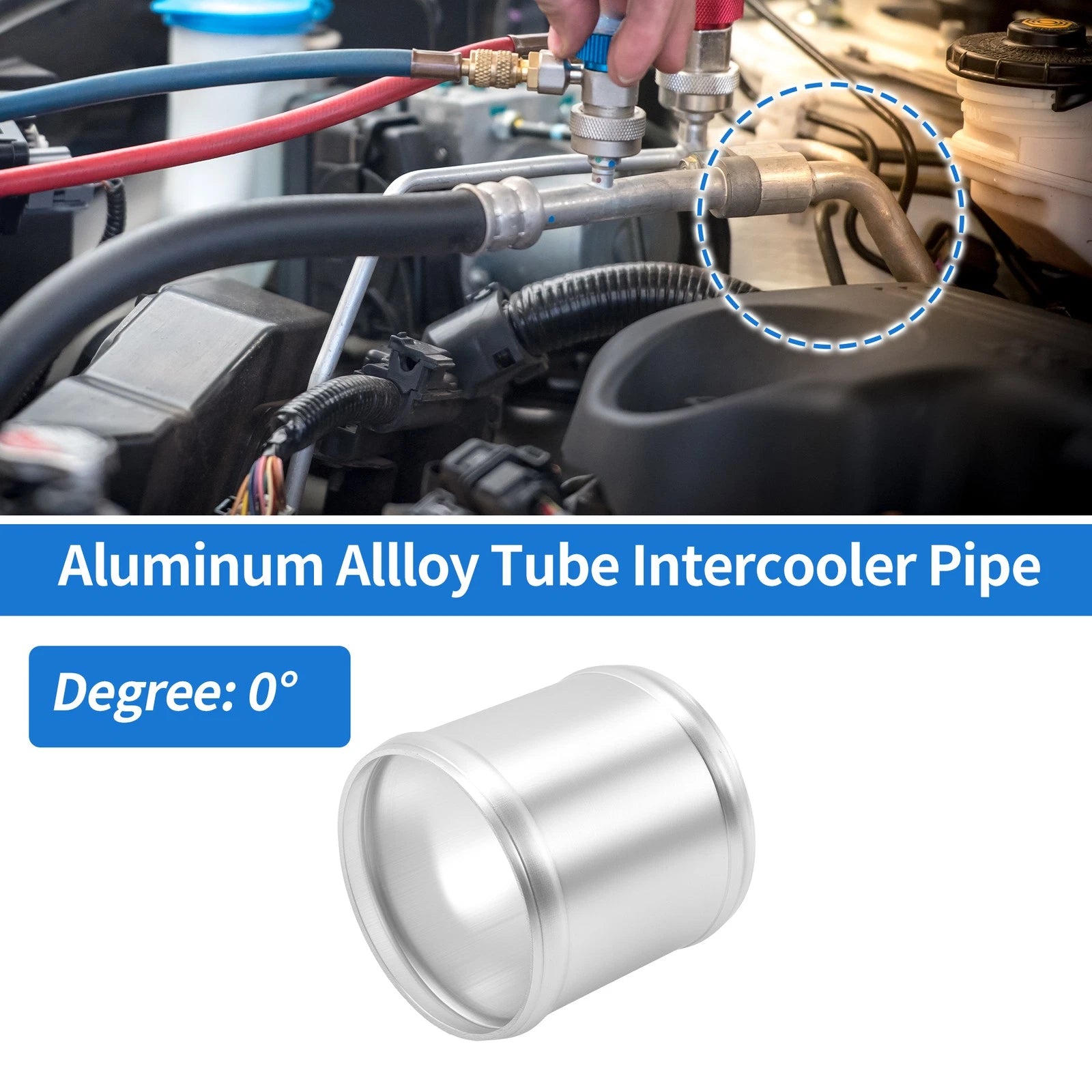 2.99"OD Intercooler Pipe for - Brushed Silver Tone