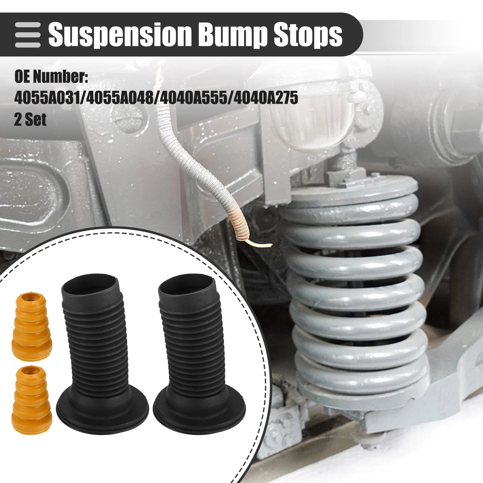 Bump Stop Boot Kit Front Set for Mitsubishi (2005–2015)