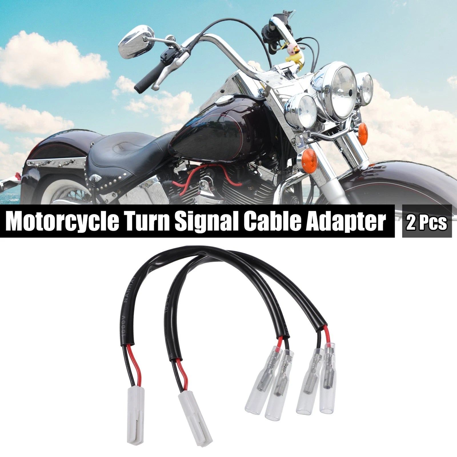 Turn Signal Cable Adapter Connector for Honda Motorcycle Wiring (2 Pack)