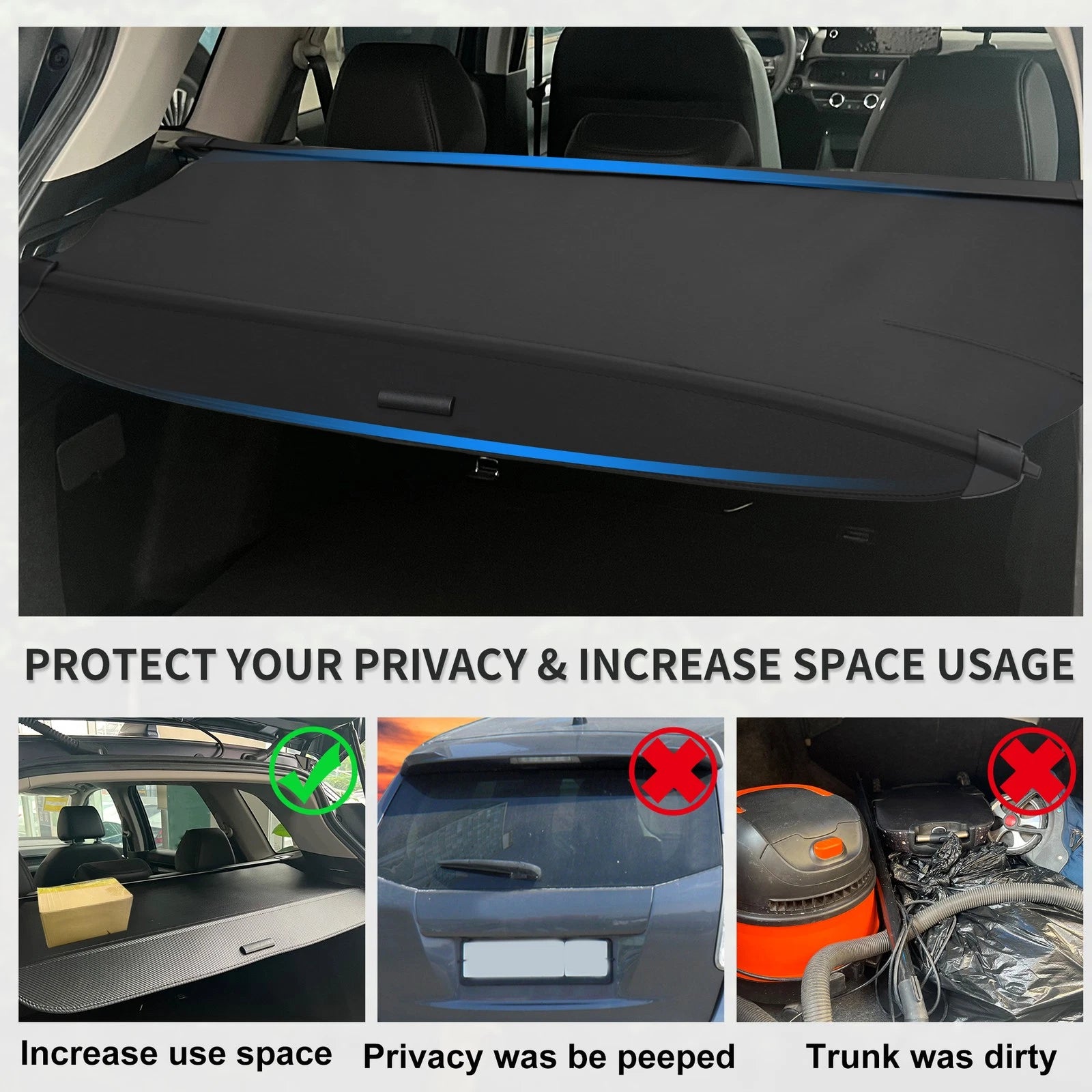 Cargo Cover Retractable Trunk Security Shade for Honda CRV (2024–2025)