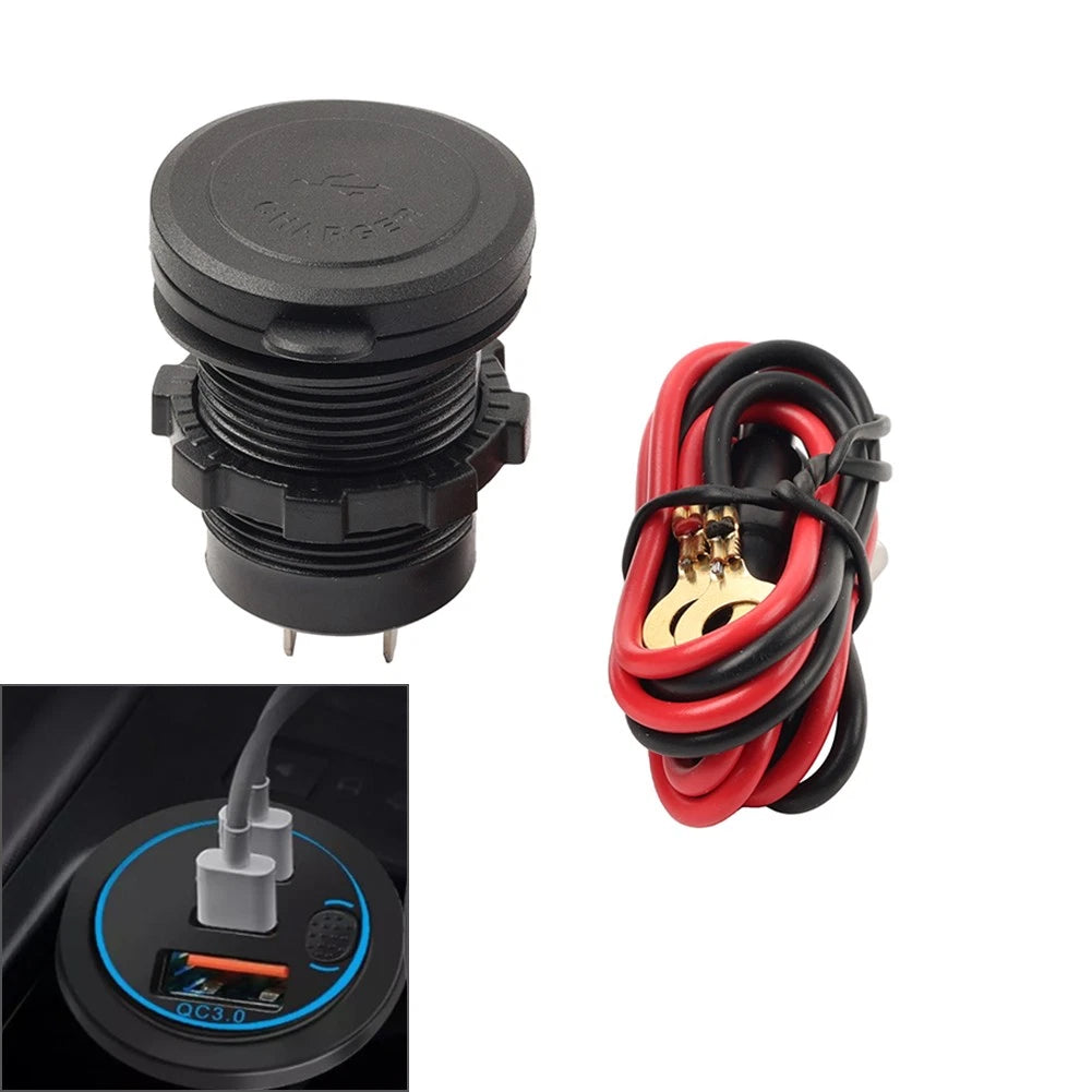 12V 24V QC PD Type C USB Fast Charger Socket for Car Boat RV