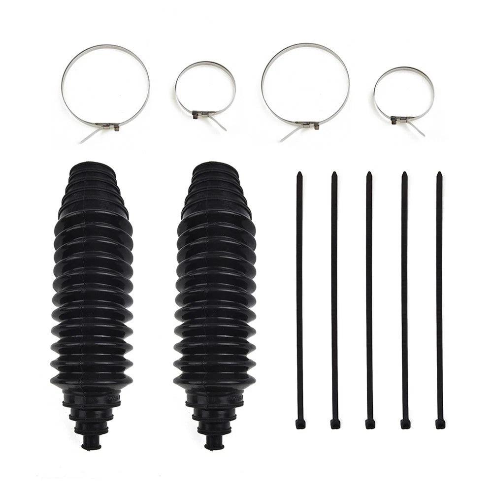 Black Silicone Rack Pinion Steering Gaiter Boot Kit for