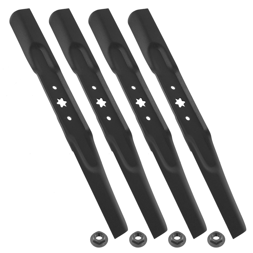 Deck Blades with Nuts Replacement for MTD (2007–2017)