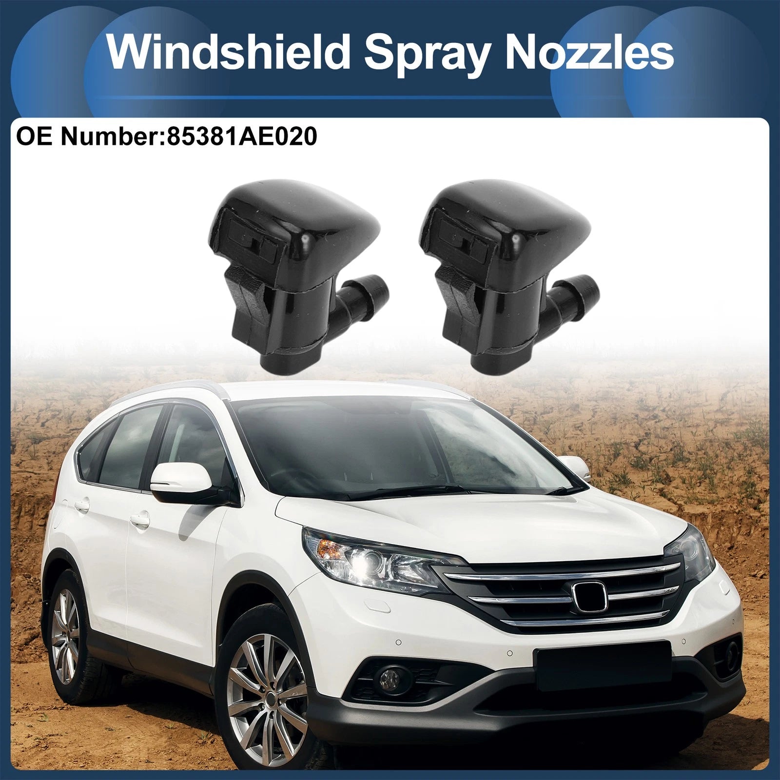 Windshield Washer Nozzle with Hose Connector for Toyota Prius (2010–2015)