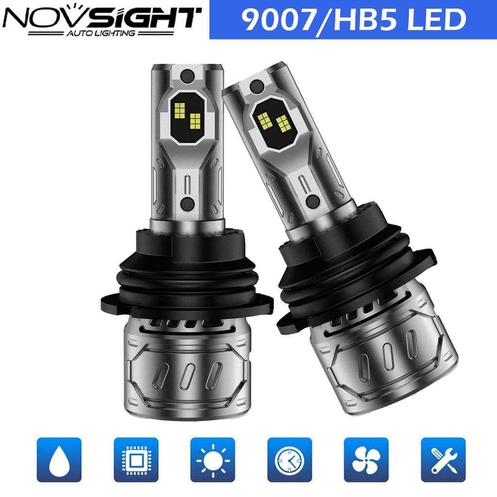 2X 9007 LED Headlight Bulbs Kit for 6500K White