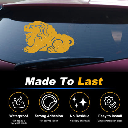 Reflective Bumper Decal for - Yellow Lion Dance