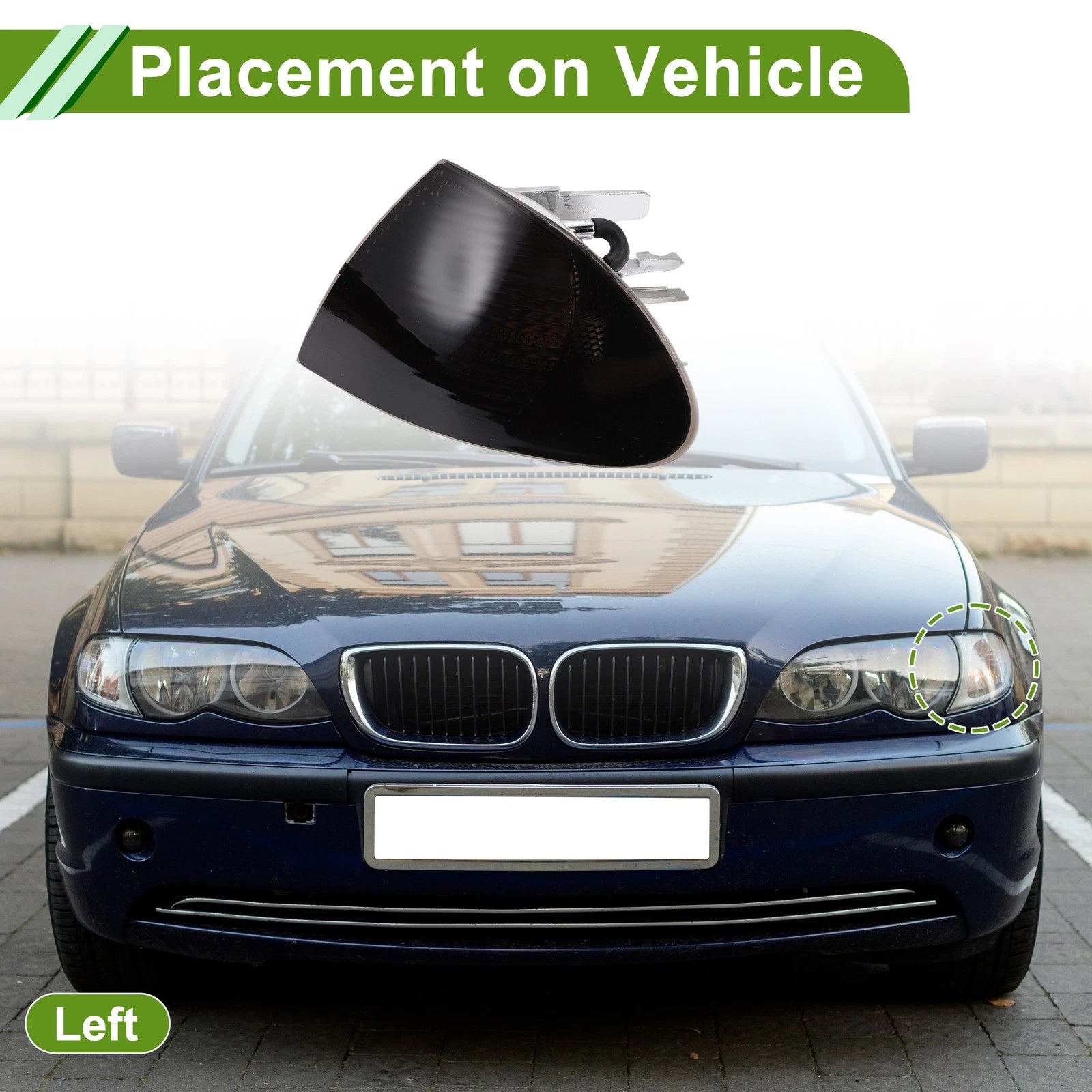 Left Corner Signal Light Cover Replacement for BMW 3 Series (1999–2001)