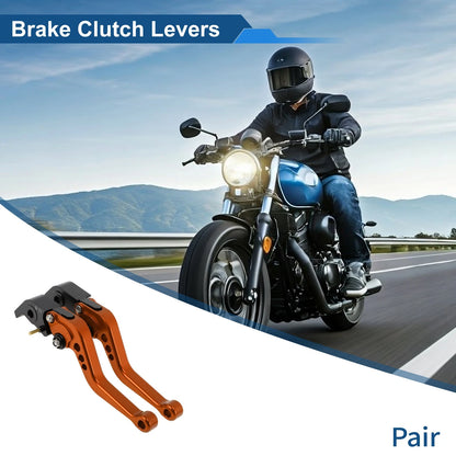 Adjustable Short Brake Clutch Lever for Ducati Monster 1200/S/R (2014–2020) Orange