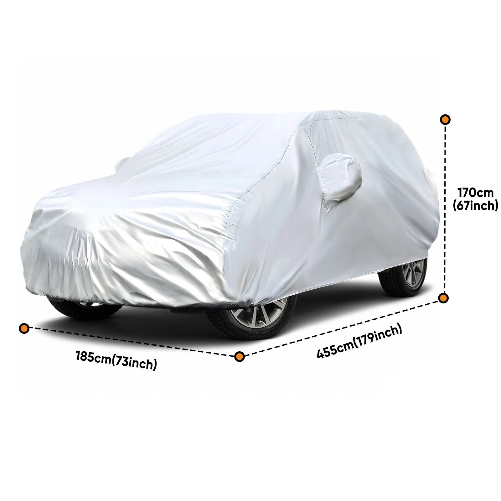Car Cover for Medium SUV (Outdoor Waterproof Windproof UV Protector)