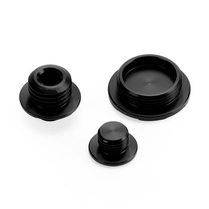 Black Billet Engine Plug Kit for Honda CRF250R CRF450R CRF450X (2002–2020)