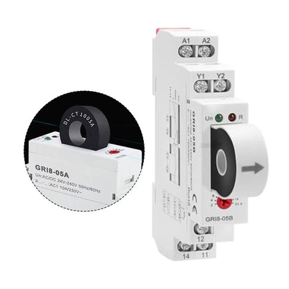 AC DC Current Relay 24V 240V for Motor Control with LED and DIN Rail Mount