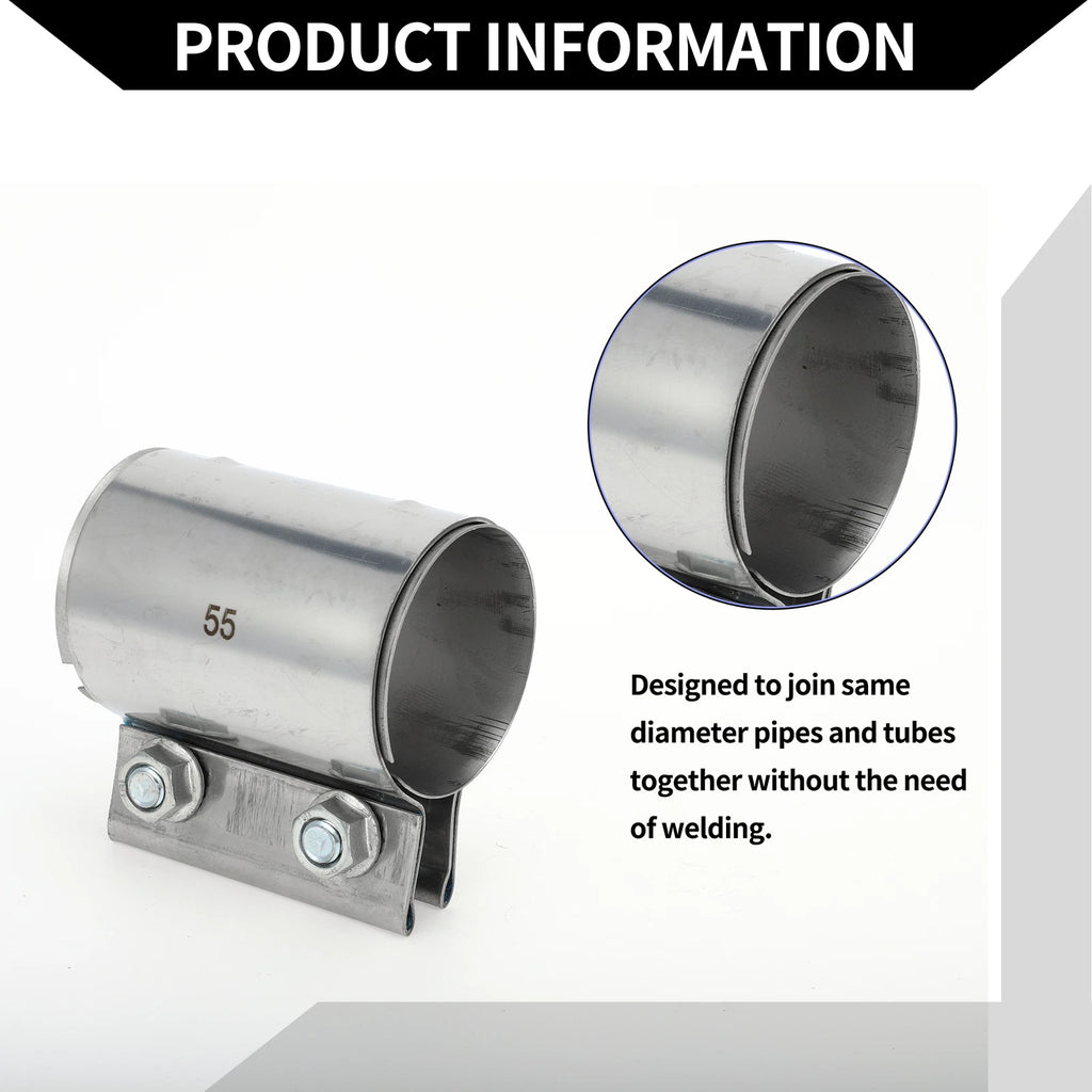 Exhaust Pipe Clamp for Car (2.17" 87mm)