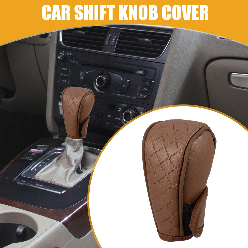 Shift Knob Cover for Universal Automatic Gear (Brown)