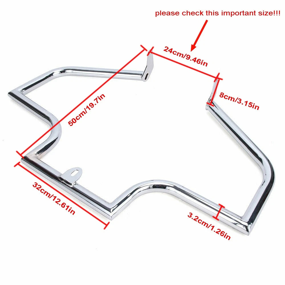 Chrome Crash Bar Highway Engine Guard for Harley Heritage Softail (2000–2017)