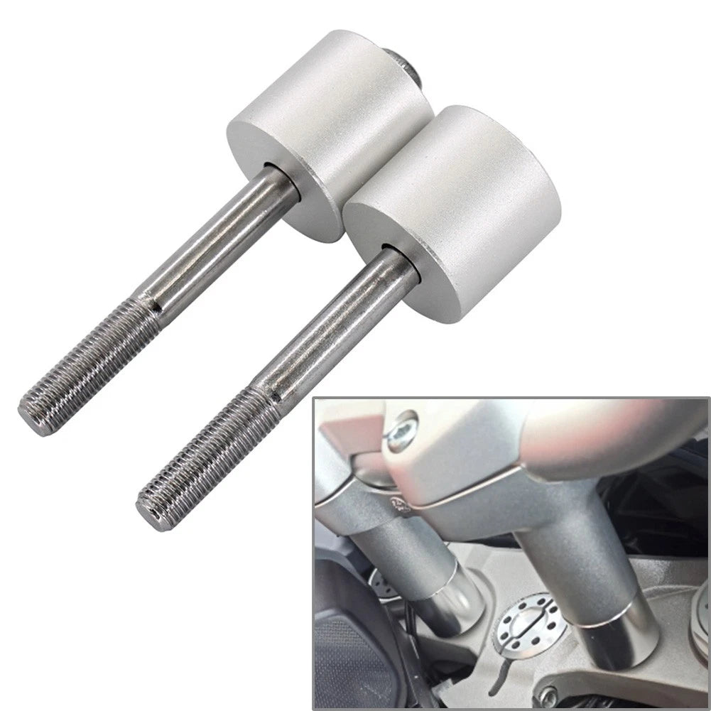 1 Pair Silver Handlebar Riser Bars Clamp for Ducati Multistrada 1200 (2010–2019)