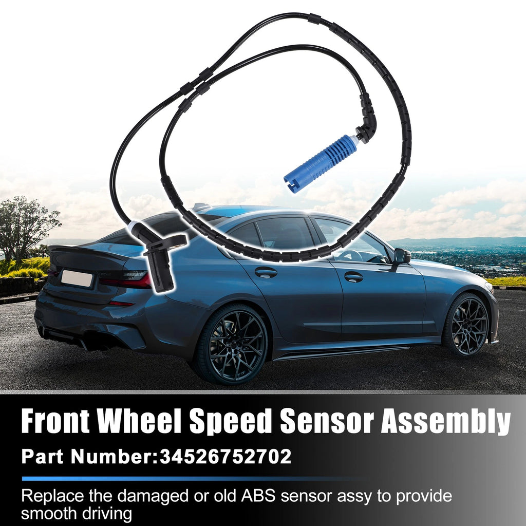 ABS Wheel Speed Sensor Rear Left Right Black Blue for BMW 330Ci (2001–2006)