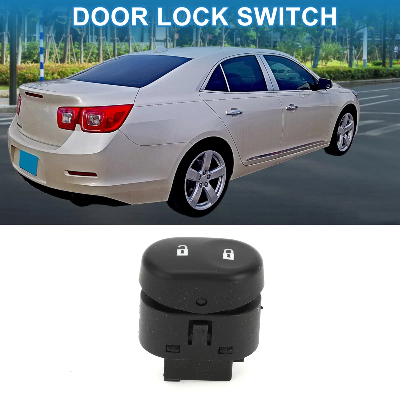 Car Door Lock Switch for Chevrolet Malibu (2008–2009) Plastic Metal