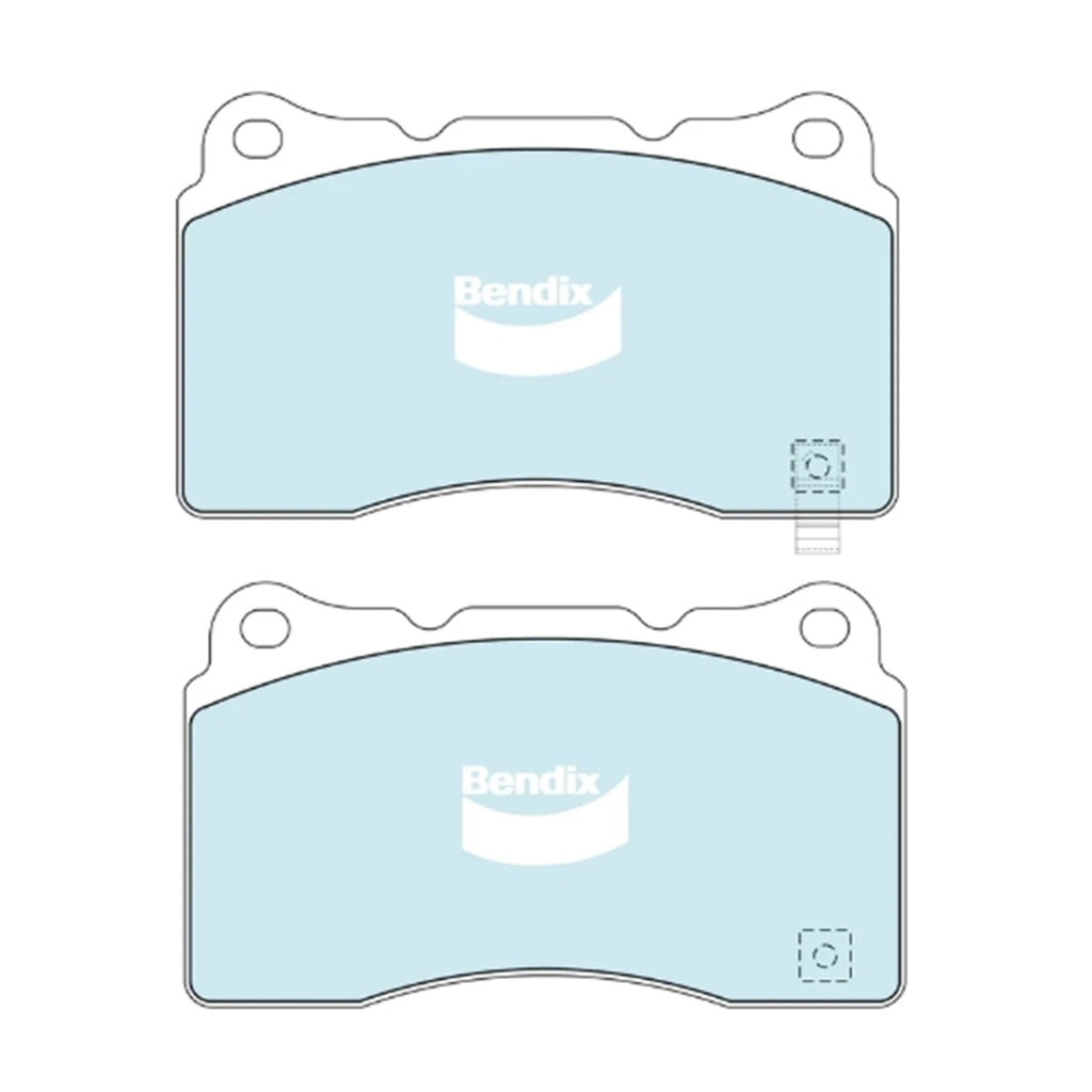Set of 4 Bendix Front Disc Brake Pads for Mitsubishi Lancer CY Evolution IX (2005–2007)