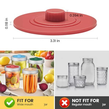 Fermentation Lids for Wide Mouth Jars (Airtight Seal, Smart Date Setting)