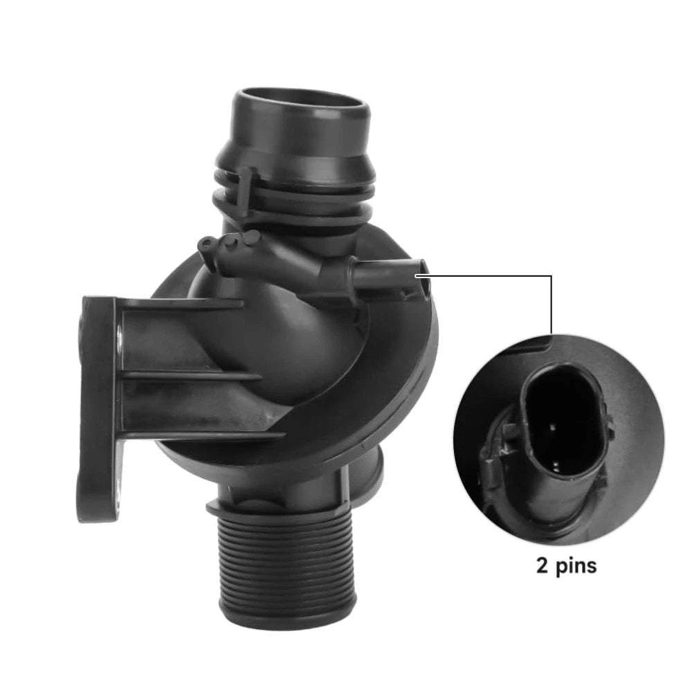 Engine Coolant Thermostat w/ Housing & Temp Sensor for BMW 320i 528i (2006–2011)