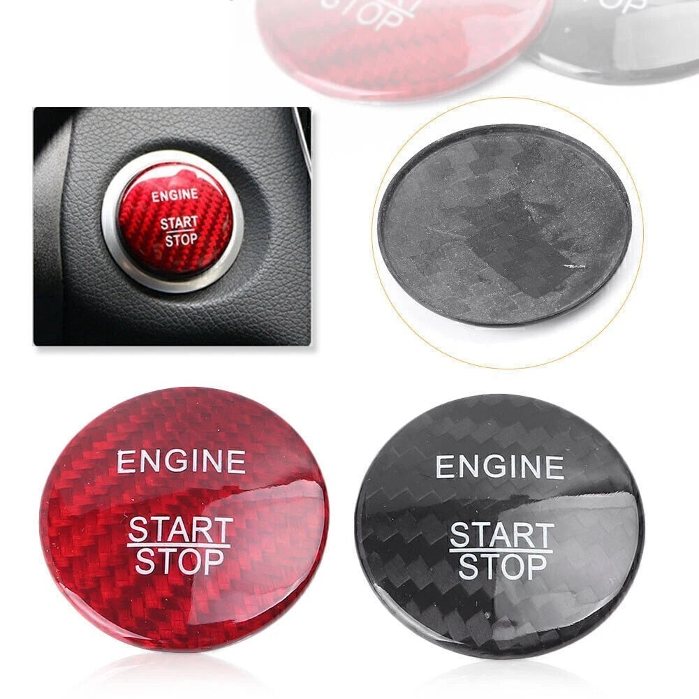 Carbon Fiber Start Engine Button Switch Sticker for Mercedes Benz E Class (2010–2016)