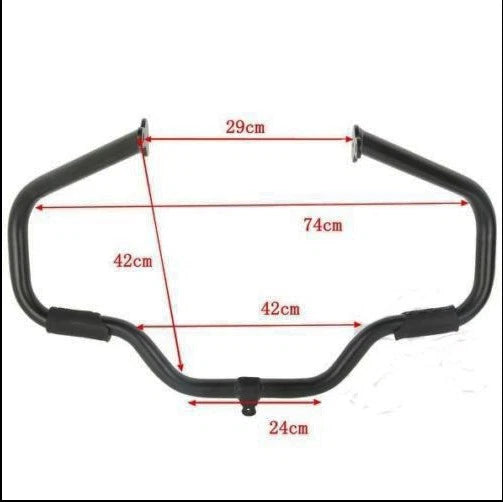 Black Engine Guard Crash Bar for Harley Touring (2009–2017) 49155-09A